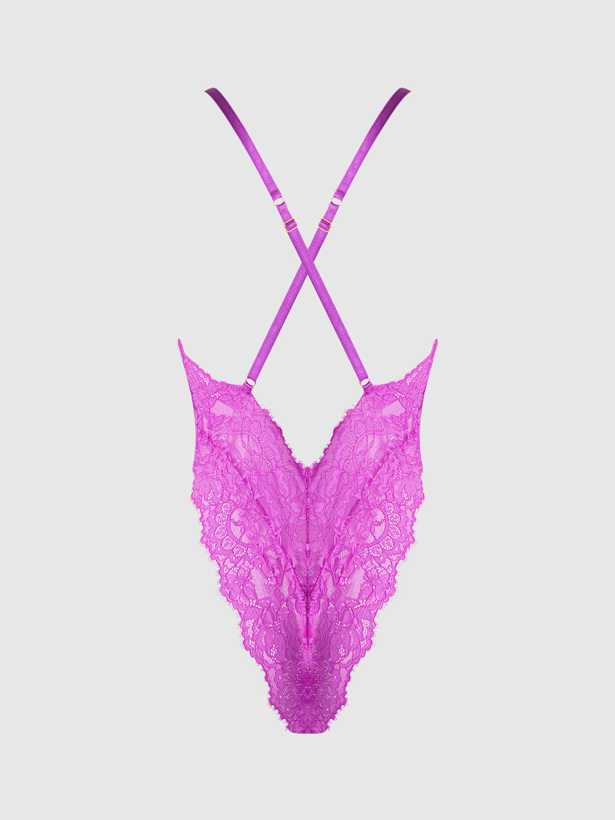 REANNA LACE & CHAIN DEEP PLUNGE BODYSUIT