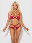 IRYNA SILKY MICRO & ROPE CROTCHLESS & HAND CUFF HIPSTER