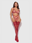 ANGELINA LIPS EMBROIDERY CUTOUT TEDDY