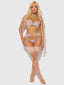 PRESLEY RHINESTONE & MESH DEMI BRA, GARTER & G-STRING SET