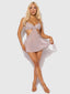 PRESLEY SHINE MESH & RHINESTONE BABYDOLL & G-STRING SET