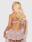 PRESLEY SHINE MESH & RHINESTONE BABYDOLL & G-STRING SET