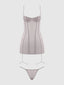 PRESLEY SHINE MESH & RHINESTONE CHEMISE & G-STRING SET