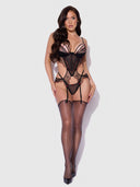 ILENA EMBROIDERED TULLE CROTCHLESS & OPEN BACK TEDDY