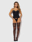 LARA LIQUID SATIN & LACE STRAPLESS CORSET