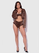 DEVON LEOPARD AND LACE SLEEP SET