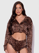 DEVON LEOPARD AND LACE SLEEP SET