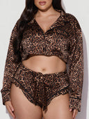 DEVON LEOPARD AND LACE SLEEP SET