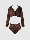 DEVON LEOPARD AND LACE SLEEP SET