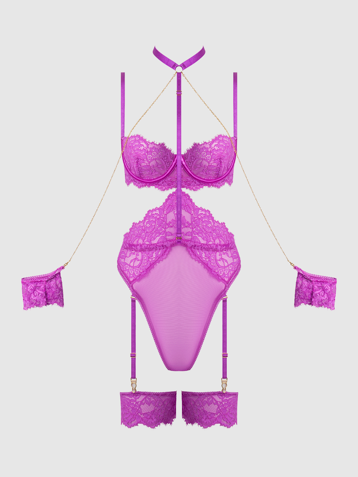 REANNA LACE & CHAIN HANDCUFF TEDDY