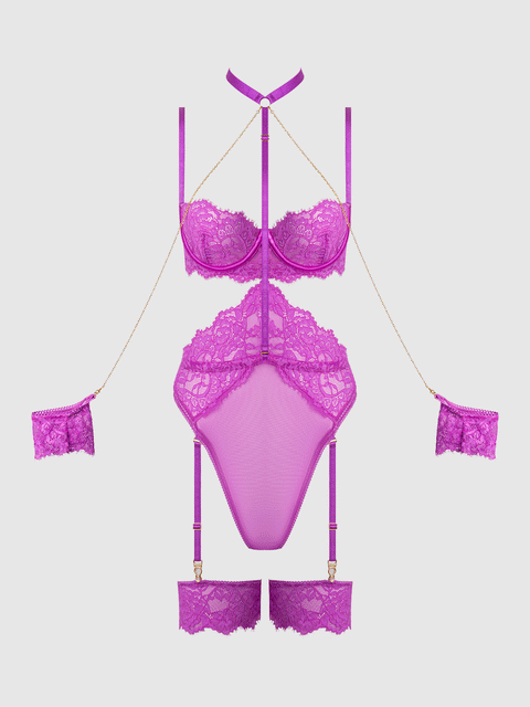 REANNA LACE & CHAIN HANDCUFF TEDDY